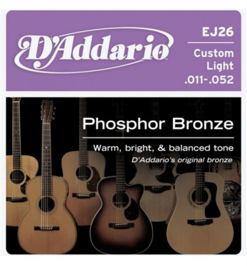 D'addario Custom Light Akustik Gitar Teli 0,011 EJ26